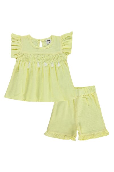 Civil Baby طقم جيبيلي بشرّابات للأعمار من 6-18 شهرًا - أصفر