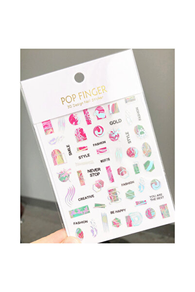 delis Marquise nail stickers, STICKER132, Multicolor