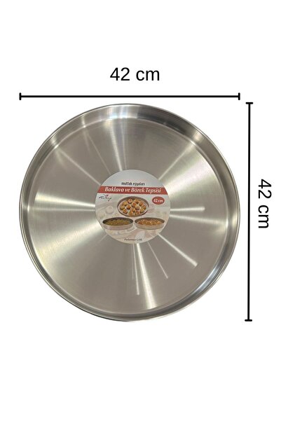 AiroBazar Triple Stainless Steel Baking Tray Round, Set of 3 Durable Trays fo...