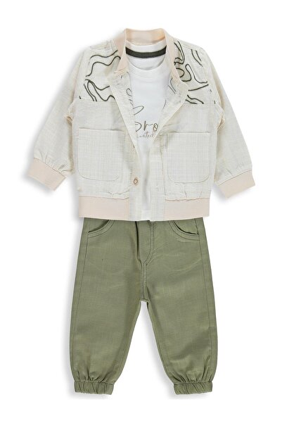 Concept. طقم كونسبت كارديجان 3 قطع للأعمار من 6 إلى 18 شهرًا - أخضر للأعمار م...