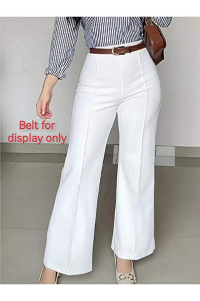 Take Two By Styli White Solid Straight Leg Pants