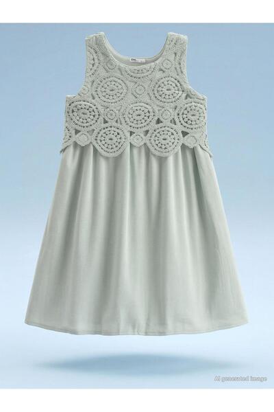 Civil Girls Pachet de dantelă rochii pentru copii de 10-13 ani - Verde