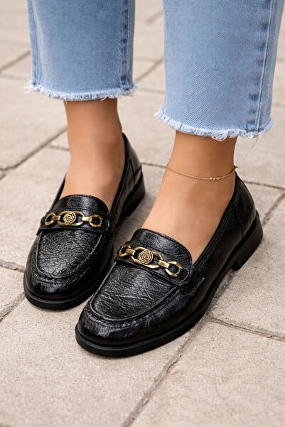 MİSS PARK MODA حذاء نسائي كاجوال بإبزيم لوفر