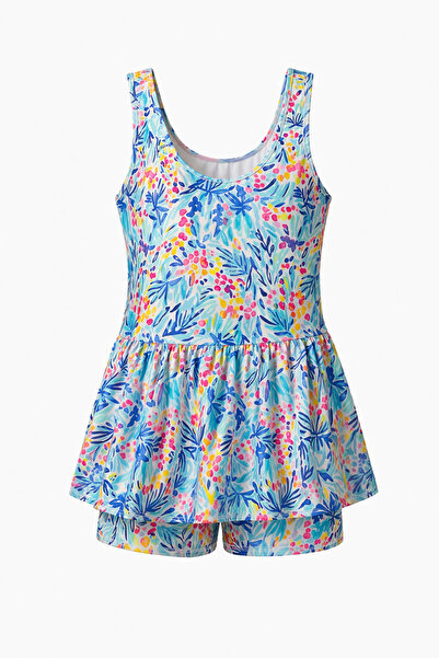 İYİBU Κοριτσίστικο φόρεμα μαγιό με σορτς Με σχέδιο Παιδικό μαγιό για θάλασσα ...