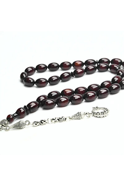 BlackCraft Amber Leather N Burgundy Rosary