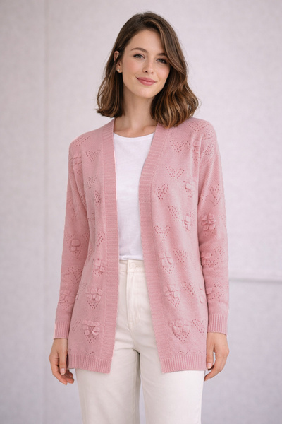 benguen Summer Cotton Cardigan R4551 Powder