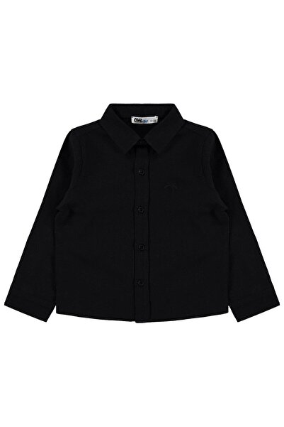 Civil Boys Boy's Basic Long Sleeve Shirt 2-5 Years - Black 4-5 Years