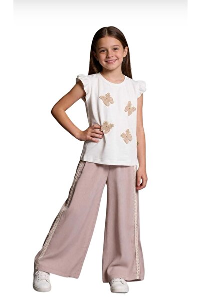 BEGONYA BEBECE KIDS Κοριτσίστικο καλοκαιρινό σετ παντελόνι με κοντό μπλουζάκι...