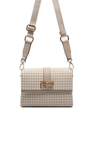 Silver Polo حذاء سيلفر آند بولو SP1009 نسائي حقيبة عابرة للجسم قماش منقش لاين...