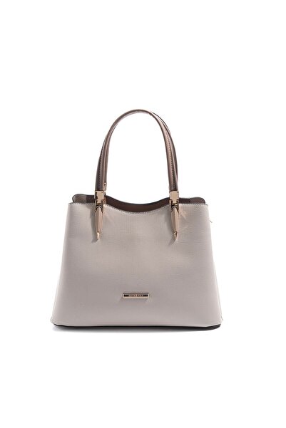 Silver Polo Silver & Polo SP1205 Kadın El Çantası Düz Bej-Latte