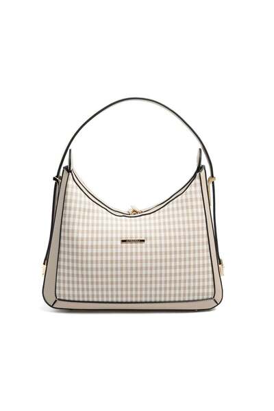 Silver Polo Silver & polo sp1187 women's Shoulder Bag Plaid line square sand ...