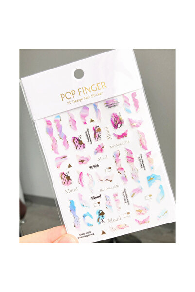 delis Marquise nail stickers, STICKER128, Multicolor