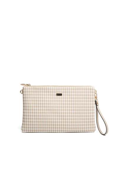 Silver Polo Silver & polo sp1034 women's portfolio & clutch Plaid line square...