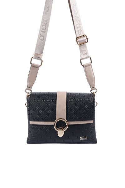 Silver Polo Silver & Polo SP1275 Γυναικείο Τσάντα χιαστί Λογότυπο Μαύρο-Σοκολατί