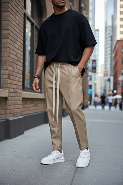 dehaine Casual pants made of eco- Leather , for men, fashion pants, 2648