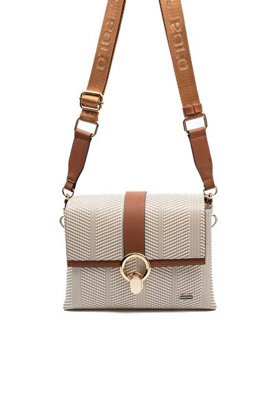 Silver Polo Silver & Polo SP1275 Γυναικείο Τσάντα χιαστί Ψάθινο Μπεζ-Ταν