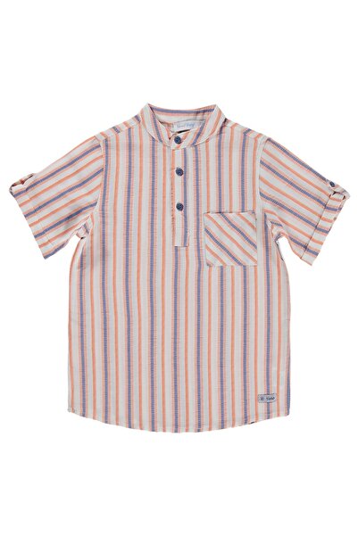 ZEYNEVA Timo Men's Striped Shirt 6-9 Years - Powder