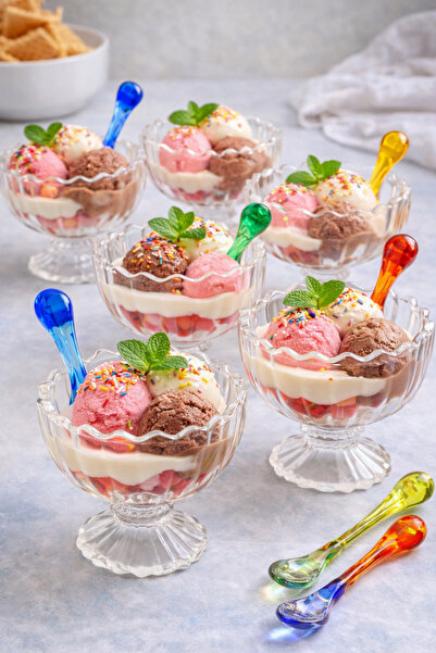 Arma House 6’lı Kristal Cam Çerezlik Seti – Ayaklı Cam Kase, Şık Sunumluk, Ta...