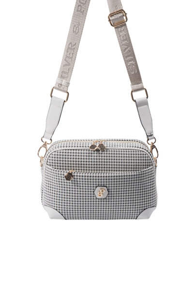 Silver Polo Silver & polo sp1094 women's Crossbody Bag goose foot Plaid black...