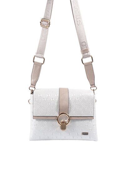 Silver Polo Ασημί & Πόλο SP1275 Γυναικεία Τσάντα Χιαστί με Λογότυπο -S.Nut