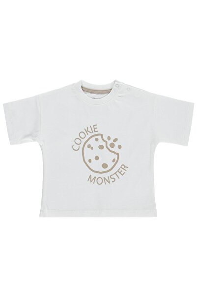 Civil Baby Μπλουζάκι Cookie Monster 3-12 μηνών - Εκρού 3-6 μηνών