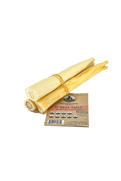 Pet Natural Farm مكافآت للكلاب على شكل ذيل بقري بطول 6 بوصات