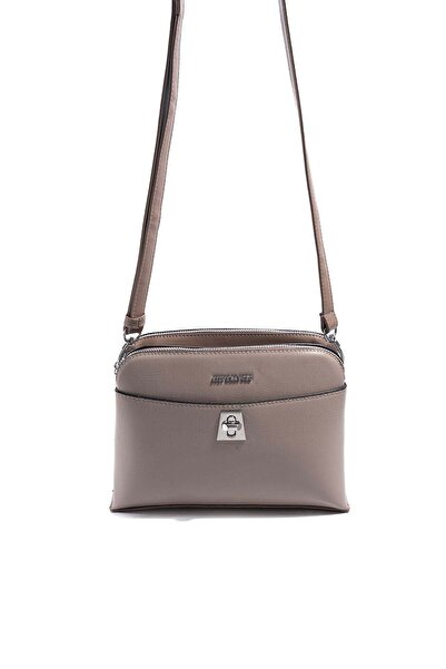 Silver Polo Silver & Polo SP623 Kadın Çapraz Çanta Düz Koyu Bej-Latte