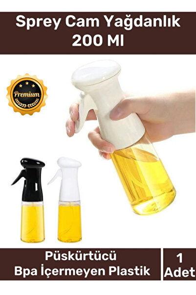 Kozera # وعاء زيت فاخر على شكل مروحة مع رأس رذاذ زجاجي سعة 200 مل