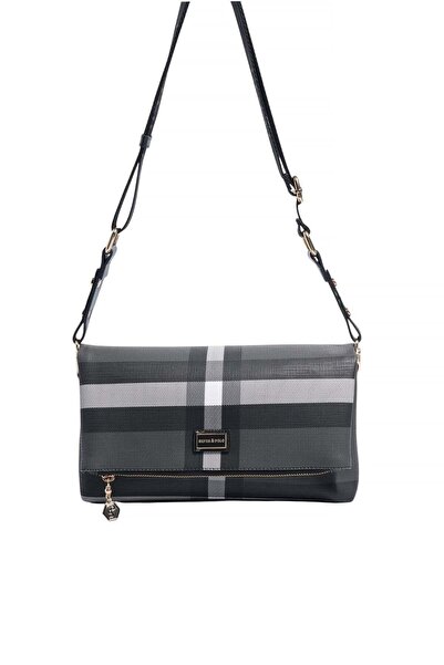 Silver Polo Silver & Polo SP1278 Γυναικείο Τσάντα χιαστί Καρό Μαύρο-Μαύρο