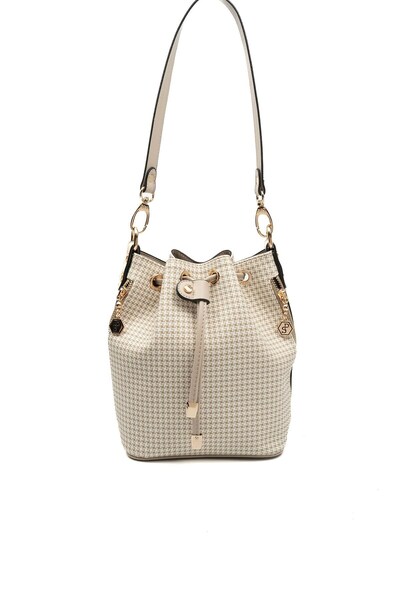 Silver Polo Silver & polo sp1137 women's Shoulder Bag goose foot Plaid sand-b...