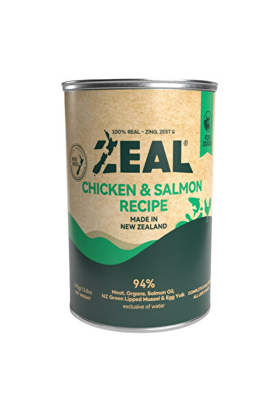 Zeal Pet Food طعام الكلاب الرطب من زيل، خالٍ من الحبوب، بنكهة الدجاج والسلمون...