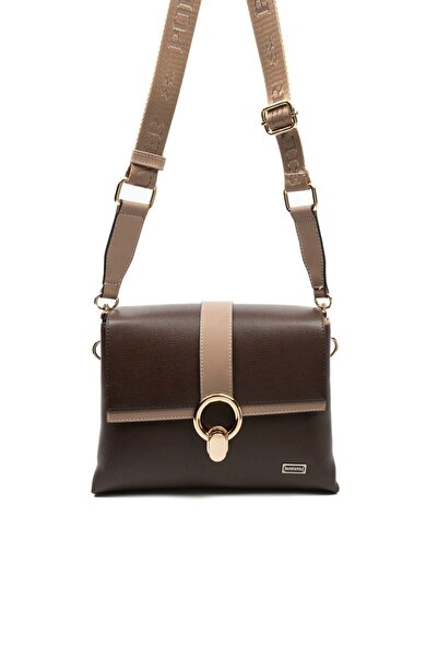 Silver Polo Silver & Polo SP1275 Дамска чанта през рамо, гладка, цвят кафе-лате