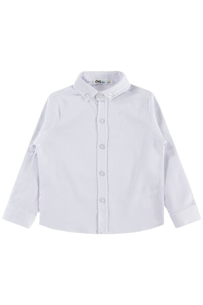 Civil Boys Sail Embroidered Shirt for 2-5 Years Old - White