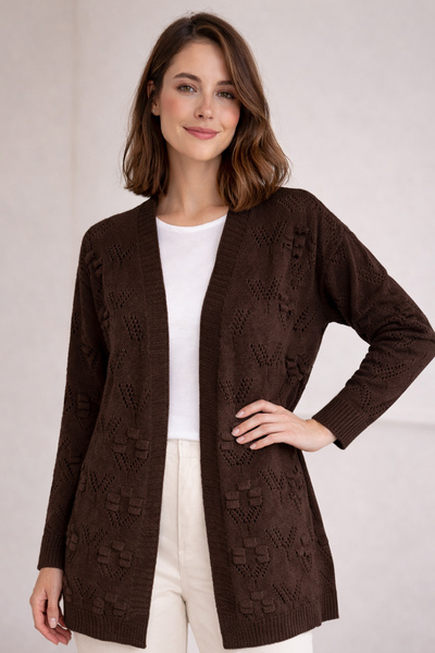 benguen Letnji Pamuk kardigan R4551 smeđi