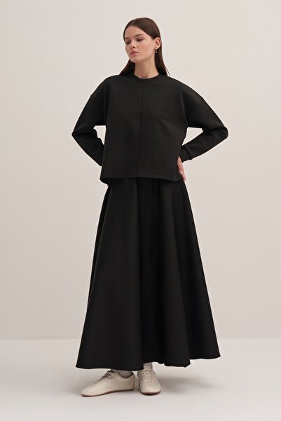 EBU Prive Bluză de damă scuba neagră