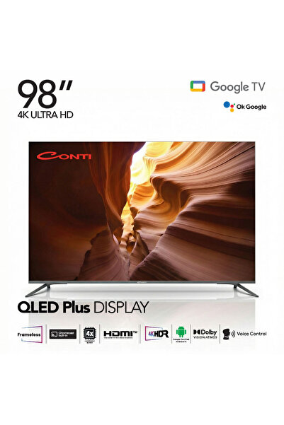 CONTİ CT98OG300U 98 4K QLED Plus UHD Google Tv