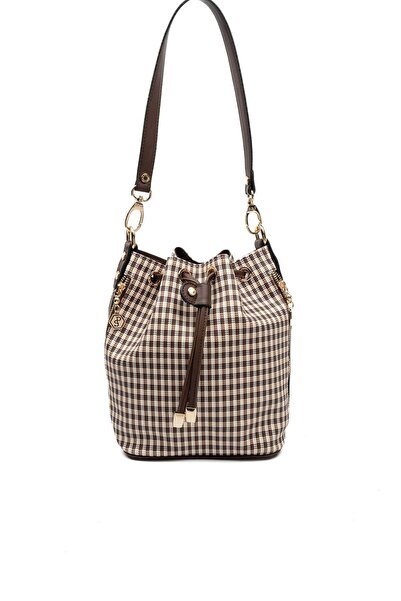 Silver Polo Silver & Polo Sp1137 Women's Shoulder Bag Plaid Line Square Brown...