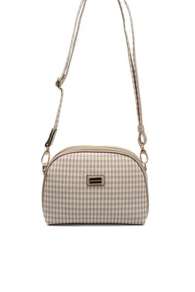 Silver Polo حذاء سيلفر آند بولو SP765 للسيدات حقيبة عابرة للجسم قماش منقش لاي...