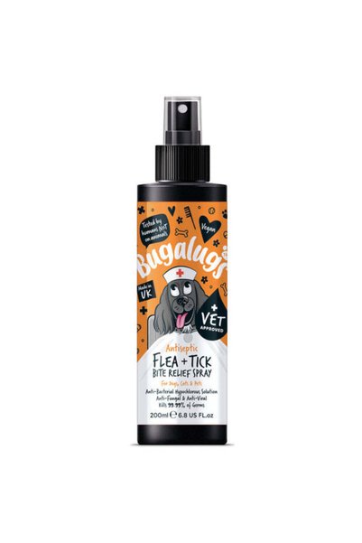 Bugalugs Antiseptic Flea & Tick Bite Relief Spray for Pets 200ML