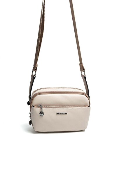 Silver Polo Silver & Polo Sp1162 Women's Crossbody Bag Plain Beige-Latte