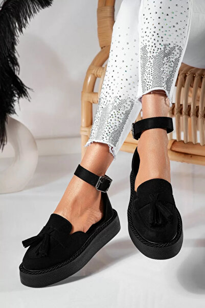 Zaira Pantofi casual dama negri din piele ecologica intoarsa Aryan #24611 - 39