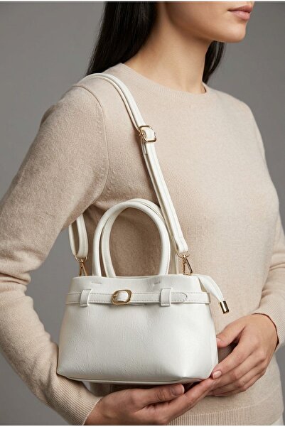 MRS.MODA Women's Hand and Shoulder Bag Belt Detail Leather-Look Stylish Class...