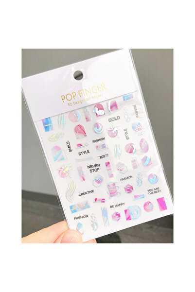 delis Marquise nail stickers, STICKER131, Multicolor