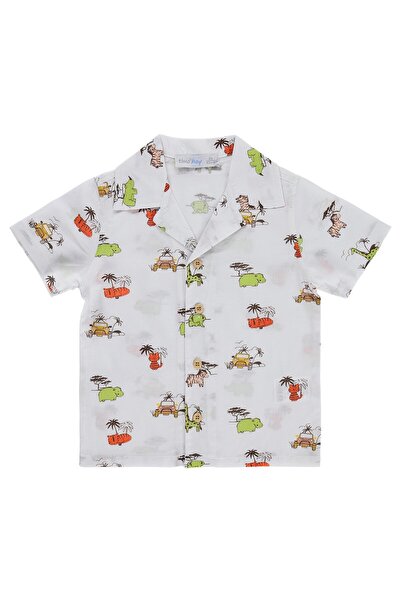 ZEYNEVA Cămașă Timo pentru băieți cu imprimeu Leu, 2-5 ani - Verde