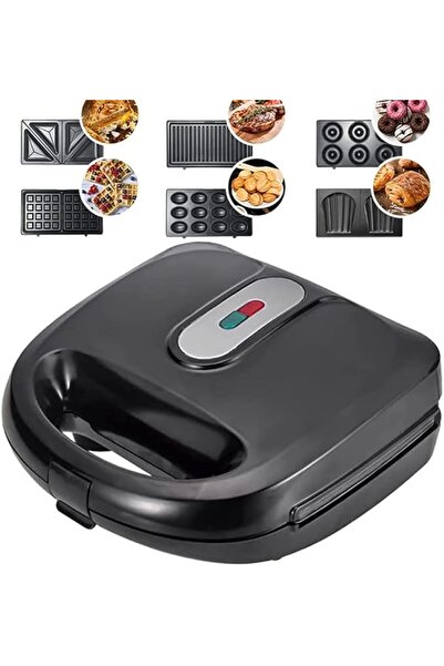 Arabest صانعة سندويشات ووافل 6 في 1، مؤشر ضوئي LED، مقبض بارد الملمس، آمنة لل...