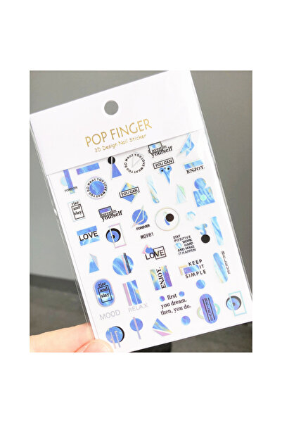 delis Marquise nail stickers, STICKER135, Blue