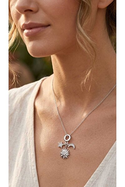 Meyra Accessories قلادة نسائية من الفولاذ المقاوم للصدأ 316L من ميرا، مزينة ب...