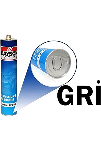 DAYSON Extra Profesyonel Pu Mastik %100 Silikon - Kararma Yapmaz (GRİ)