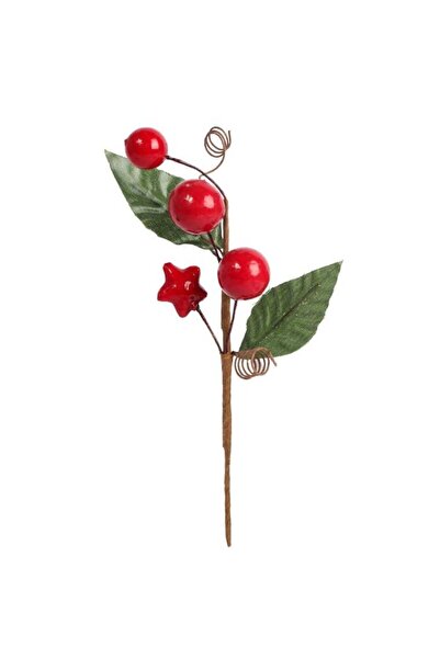 Goliat Świąteczna Dekoracja Jarzębina Pik 18 cm Zielono-Czerwona