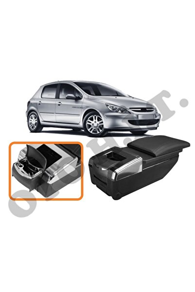 OTO H.İ.T. PEUGEOT 307 UYUMLU BARDAKLIKLI LÜKS KOL DAYAMA KOLÇAK SİYAH İTHAL.